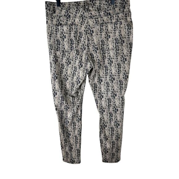 Hue XL Beige Brown Snake Print Slim Pants High Rise Y2K Grunge Stretch - Picture 2 of 7